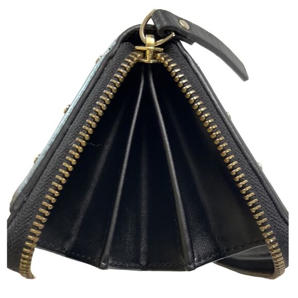 Kate Spade New York Helena Black Leather Studded Zip Around Continental Wallet - Picture 12 of 15